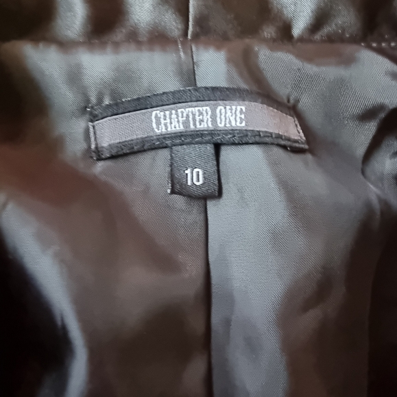 Chapter One 'Tuxedo' Black Satin Lined Blazer Suit Jacket Ladies Size 10 - Picture 4 of 10